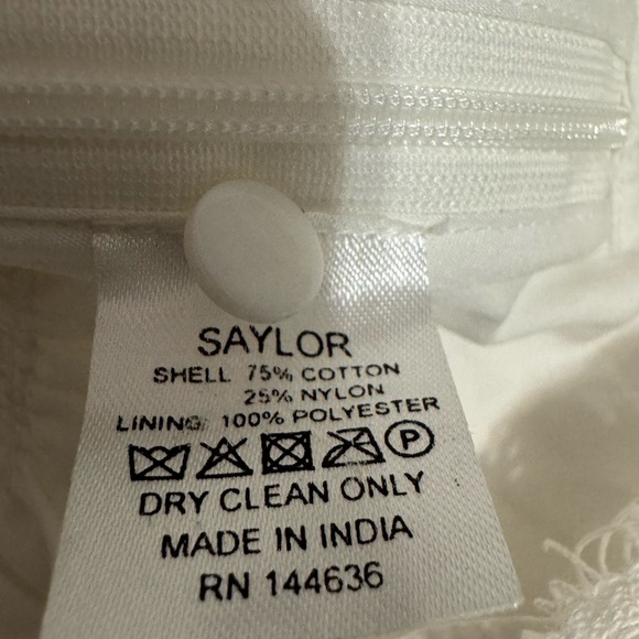 SAYLOR FERA White Women’s Lace Peplum Top Sz. S - Picture 12 of 12